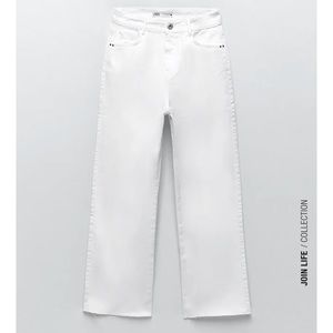 Zara high rise straight jeans